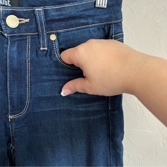 Paige Hoxton Ankle Dark Blue Denim Jeans - Picture 4 of 8